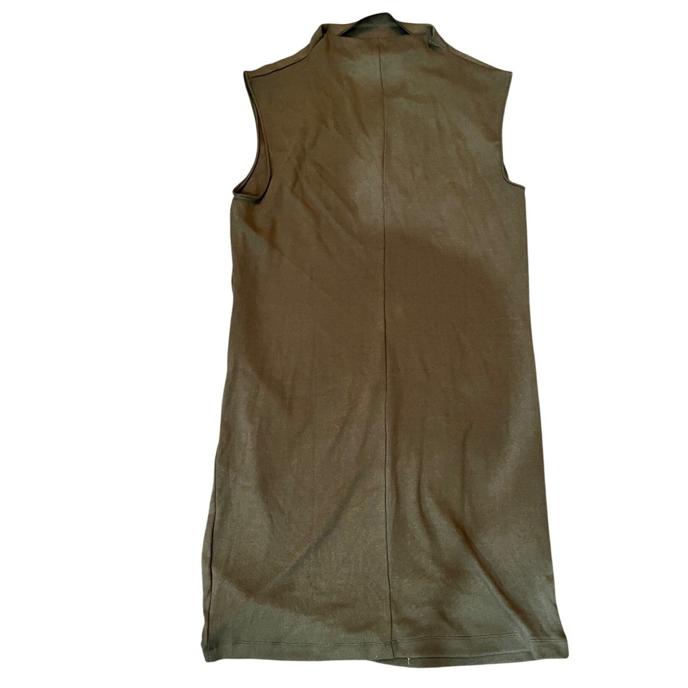 Old Navy Maternity Dress Womens Olive Green Ribbed Mock Neck Sleeveless XL